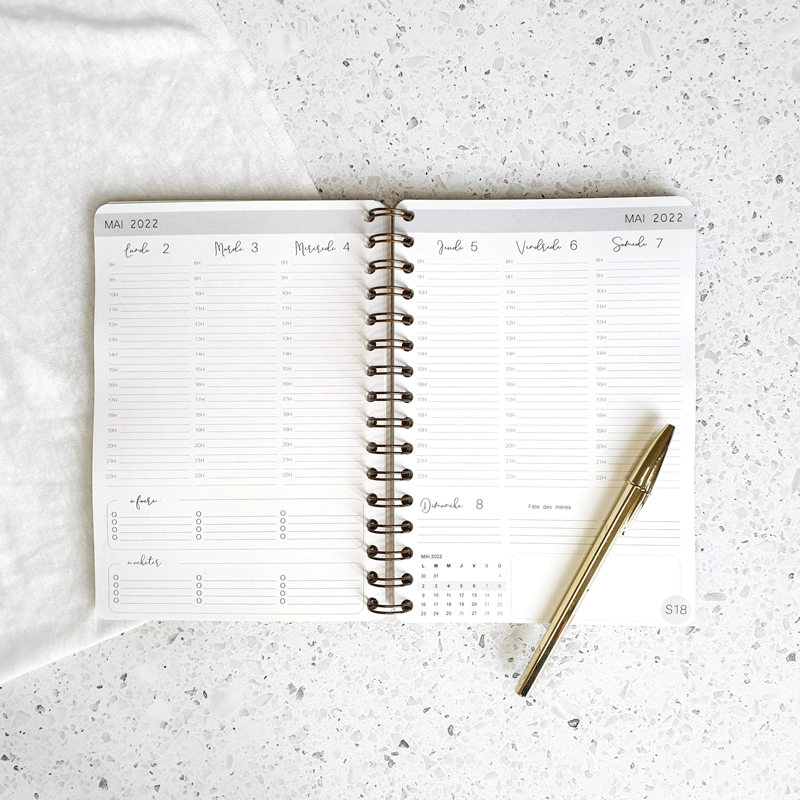 Calendrier Janvier 2023 Made By Juliette Agenda 2022 - A5 - Les Agendas De Juliette - Yuman