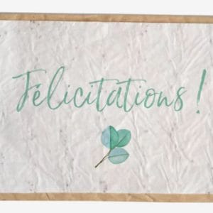 Carte ensemencée - Growing Paper Félicitations !