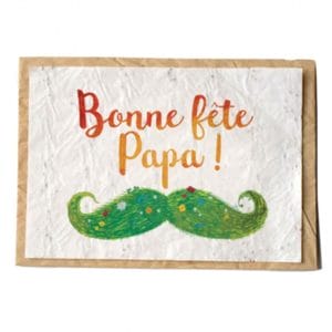 Carte ensemencée - Growing Paper Moustache Papa