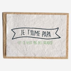 Carte ensemencée - Growing Paper Je t'aime Papa