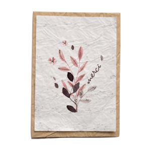 carte à planter merci bouquet