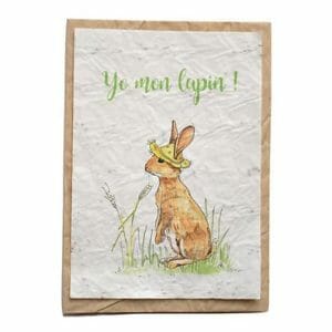 Carte ensemencée - Growing Paper Yo mon lapin !