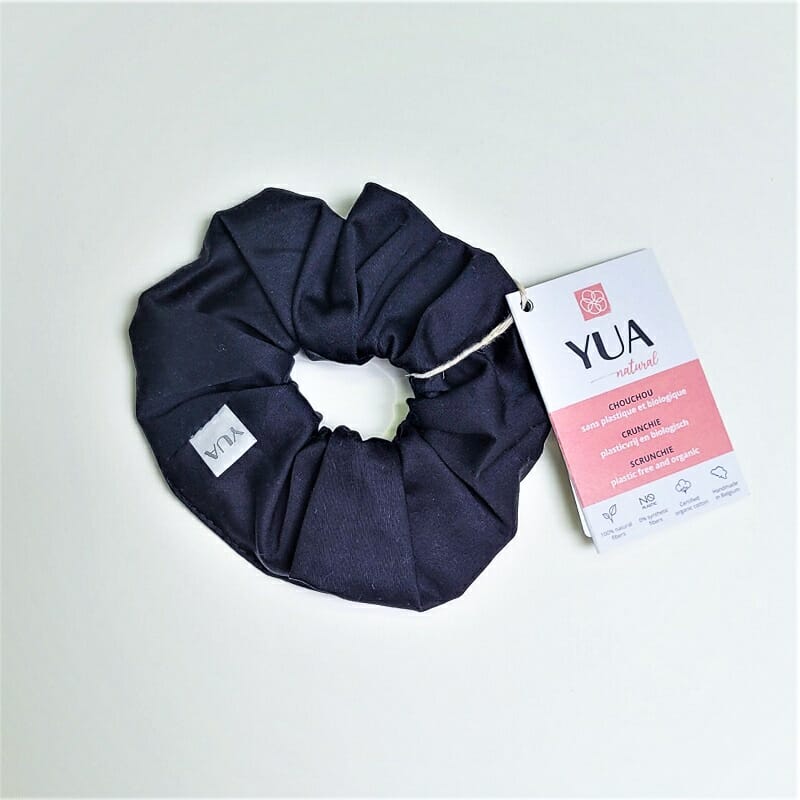 Chouchou satin noir Yua