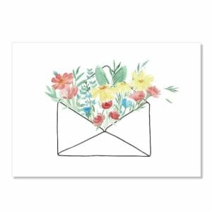 Carte de voeux - L'Onomatopée Enveloppe Fleur