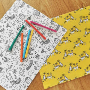 set de table à colorier