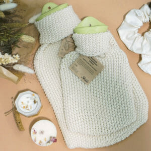 Bouillotte latex et housse coton - Venga