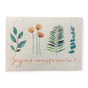Carte ensemencée - Growing Paper Joyeux anniversaire 4 plantes