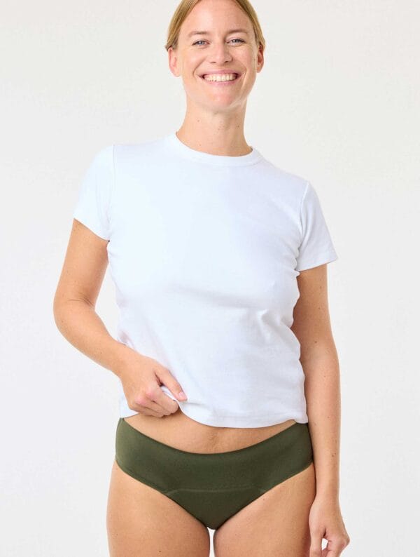 Culotte menstruelle ARTEMIS flux abondant Kaki - Smoon