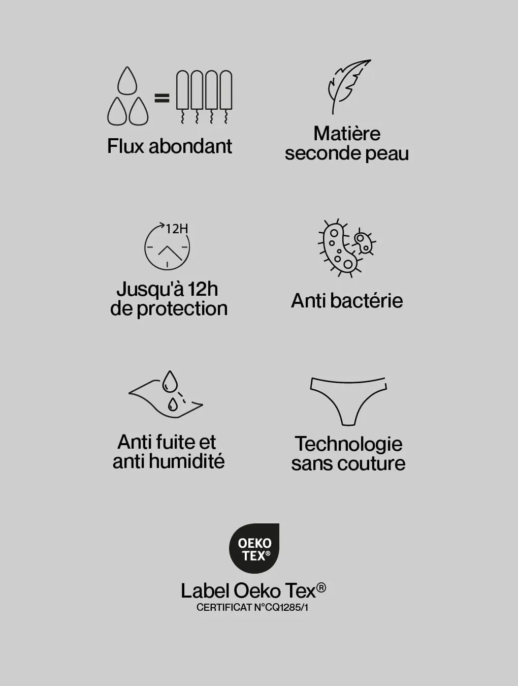 Culotte menstruelle ARTEMIS flux abondant Liberty - Smoon - Image 4