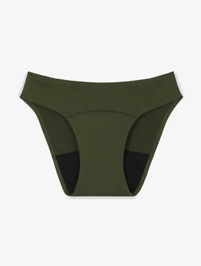 Culotte menstruelle ARTEMIS flux abondant Kaki - Smoon
