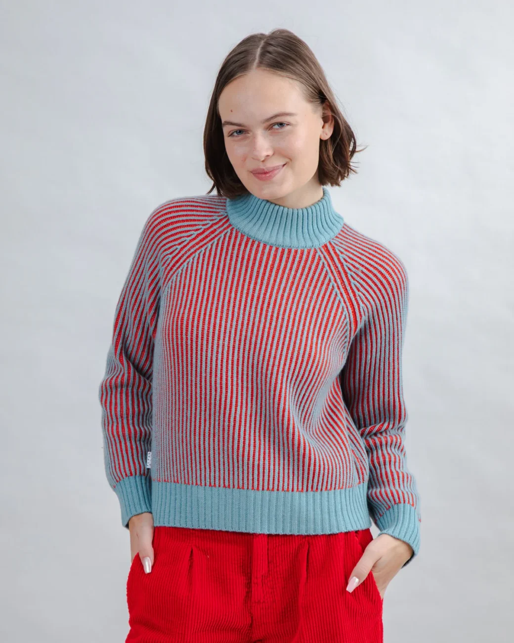 Bicolor Wool Crop Sweater - Brava