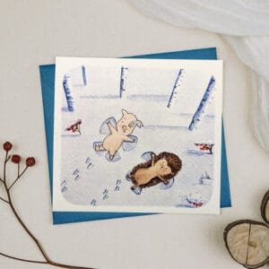 Carte de voeux - L'Onomatopée Momo & Lulu & Neige