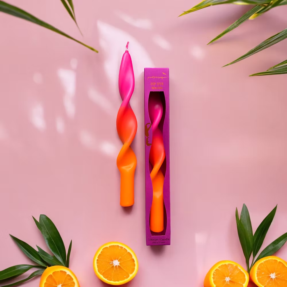 Bougie torsadée - Pinkstories Dip Dye Dreamy