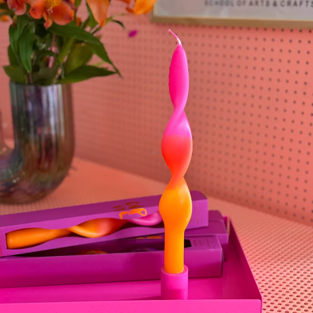 Bougie torsadée - Pinkstories Dip Dye Dreamy - Image 3