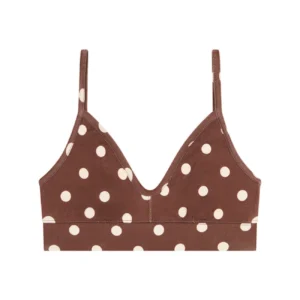 Brassière Coton Bio Pois marron - We Are Jolies