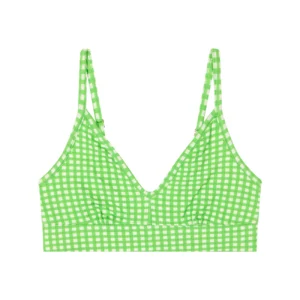 Brassière Coton Bio Vichy Vert - We Are Jolies