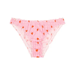 Bloomer Coton Bio Vichy coeur rose - We Are Jolies