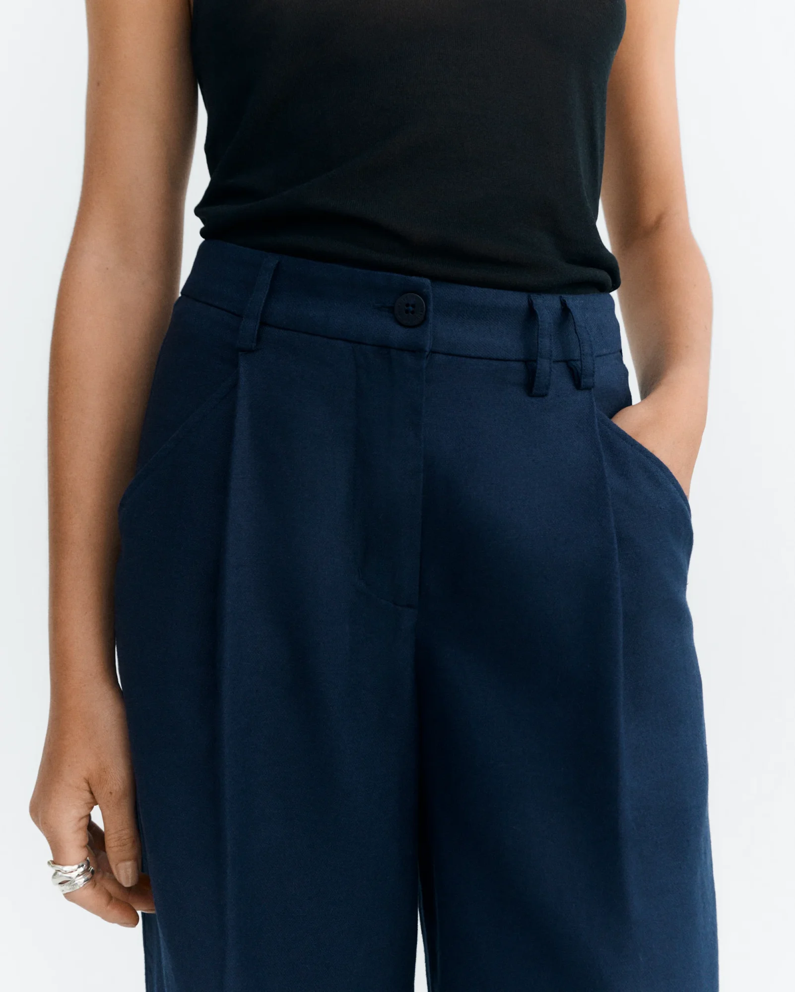 Pantalon MOLLY Chanvre Navy - Thinking Mu - Image 4