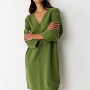 Nikole Dress Dark Green - SKFK