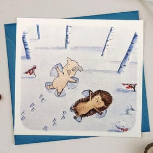 Carte de voeux - L'Onomatopée Momo & Lulu & Neige