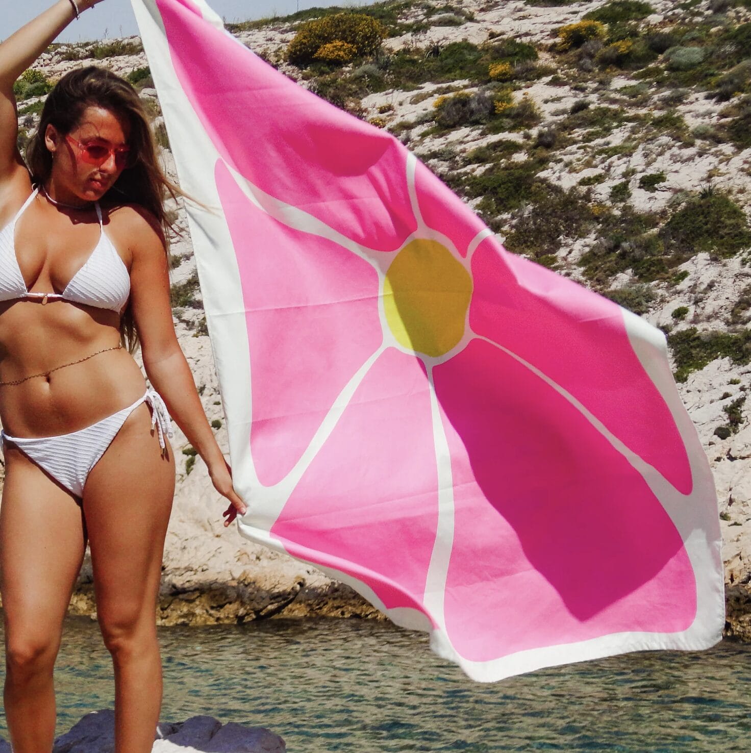 Serviette XXL en microfibre recyclée - Kima