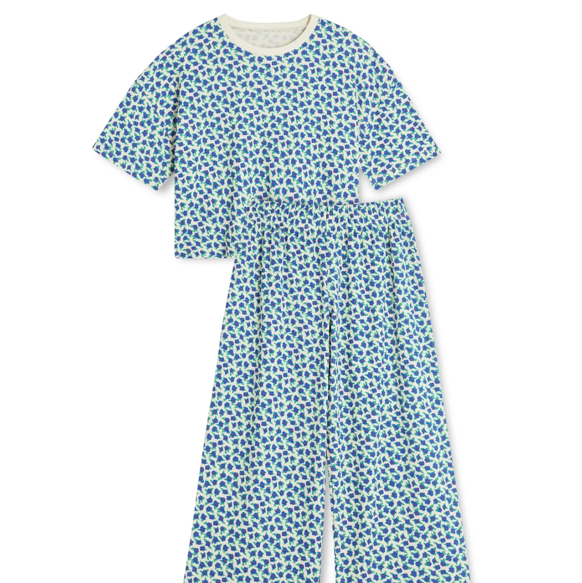 Pyjama long Mini fleurs bleues - We are Jolies - Image 3